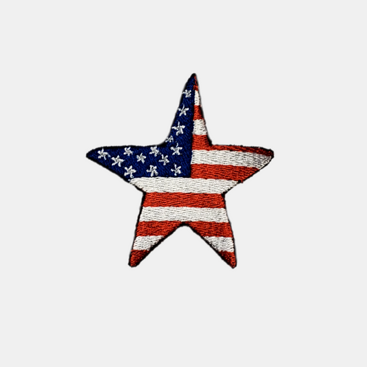 USA Star Shaped Flag Patch