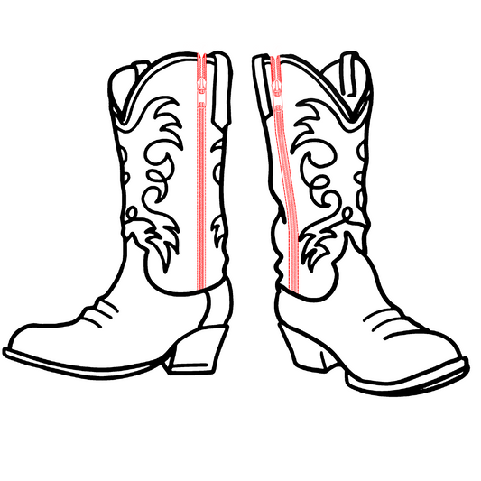 Add Zippers Into Mid Calf Boots/ Western Boots